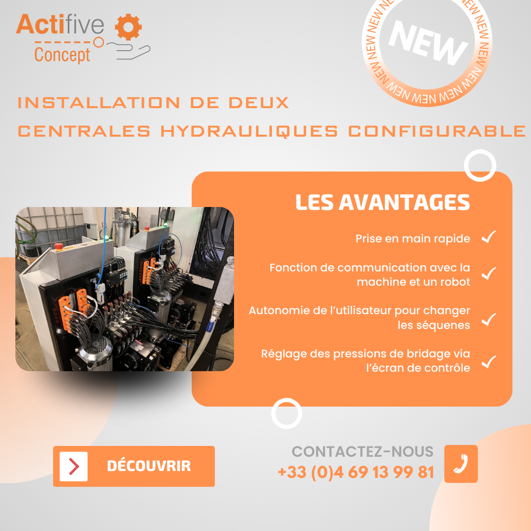 Nouvelle installation centrale hydraulique - Actifive Concept