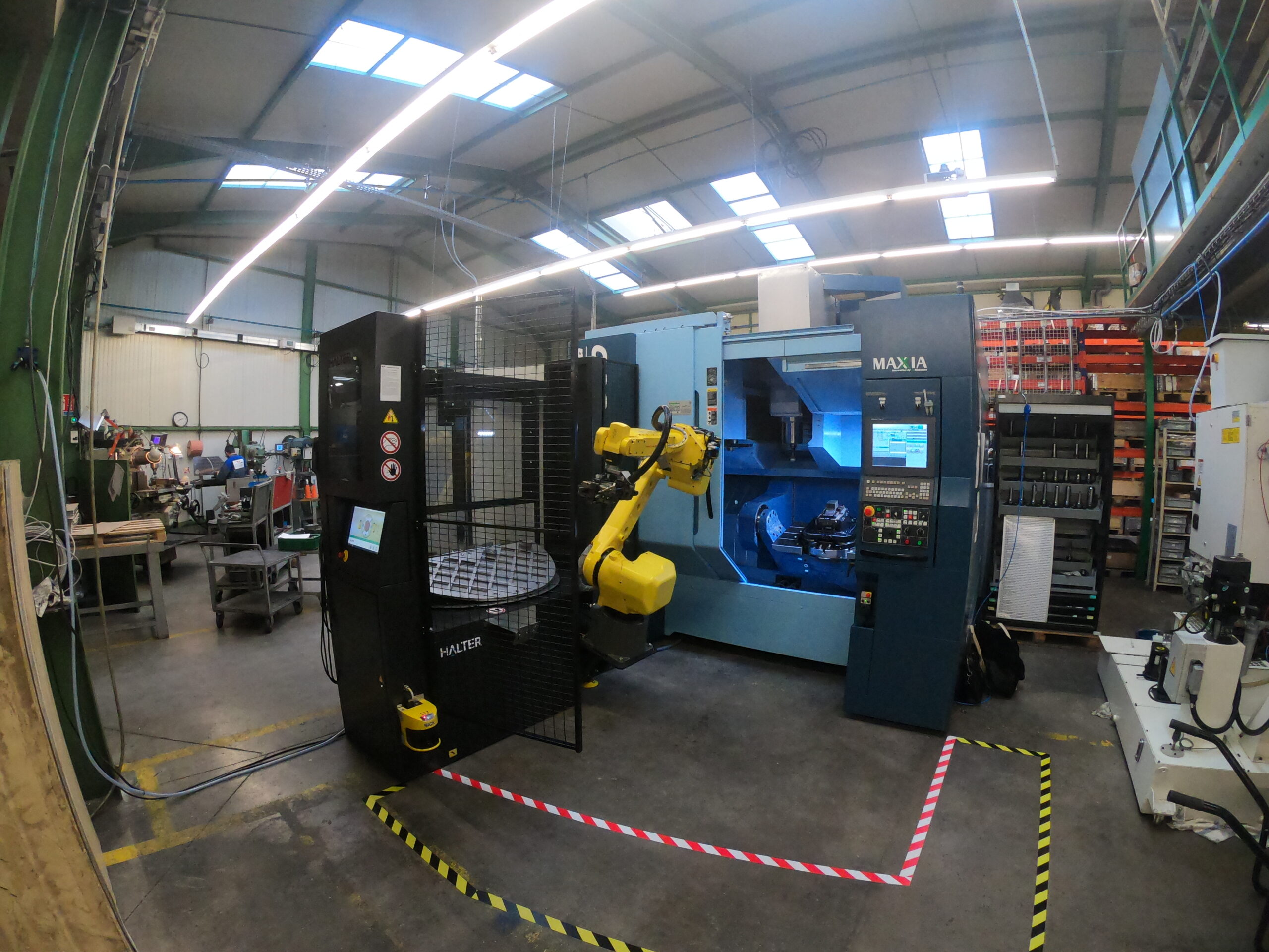 Cellule robotisee HALTER CNC Universal Premium 35-Matsuura MX 850 DECIP ACTIFIVE CONCEPT