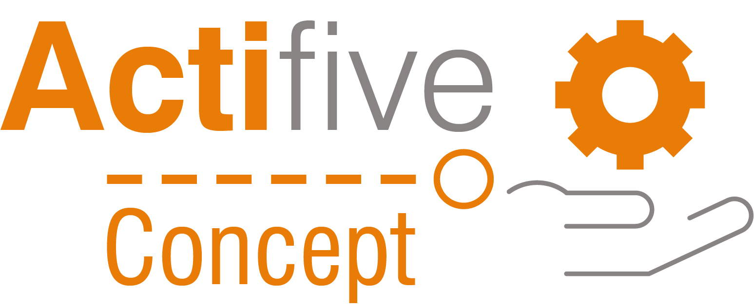 Actifive logo - couleur orange & gris